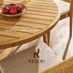 Wood Table Dining Set Cafe Outdoori Indoory