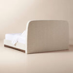 Tempat Tidur Berlapis Kain Boucle Putih - Gambar 5