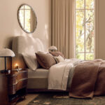 Tempat Tidur Berlapis Kain Boucle Putih - Gambar 8