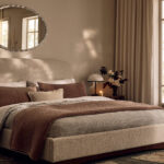 Tempat Tidur Berlapis Kain Boucle Putih - Gambar 7