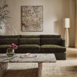 Detail Sofa Velvet Green 3 Seat