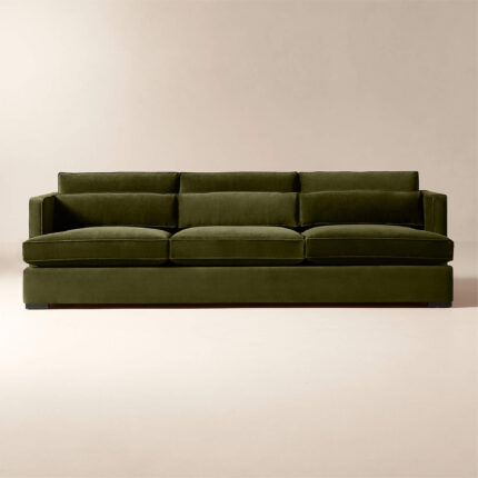 Desain Sofa Velvet Green 3 Seat
