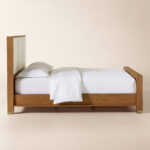 Tempat Tidur Kombinasi Kain Bludru Minimalis - Gambar 3