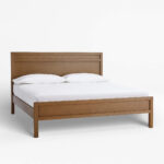 Andrean Bed Teak Wood Solid King Size Walnut