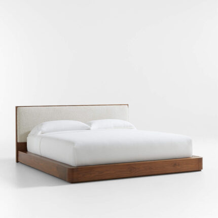 Daery Bed Teak Wood Natutral Boucle King Size