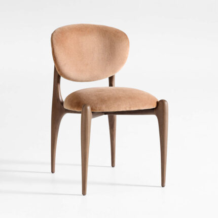 Perty Dining Chair Teak Wood Velvet