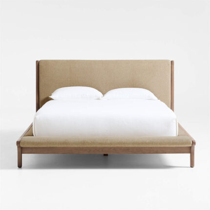 Brown Bed Japandi Modern