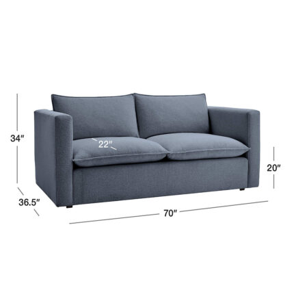 Carlos Sofa 2 Seat Ukuran