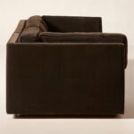 Cery Sofa Single Dark Brown Velvet 3 Seat - Gambar 4