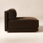 Cery Sofa Single Dark Brown Velvet - Gambar 4