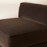Cery Sofa Single Dark Brown Velvet - Gambar 3