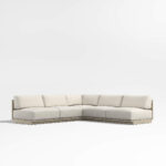Desha Sofa L-Shaped Outdoor Teak Wood Solid