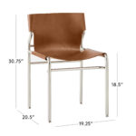 Nowe Chair Stainlees Steel Real Leather - Gambar 5
