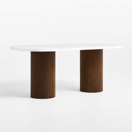 Parta Dining Table Salur Top Marble Modern