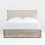 Sasa Bed Teak Wood White Wash Modern