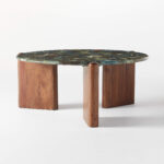 Satoro Coffe Table Top Marble Teak Wood