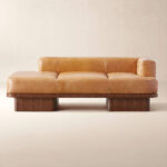 Forty Daybed Teak Wood Leather Sintetis