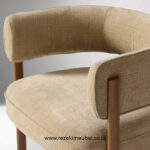 Armchair Lisbon Fabric Teakwood Terbaru