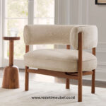 Armchair Lisbon Fabric Teakwood