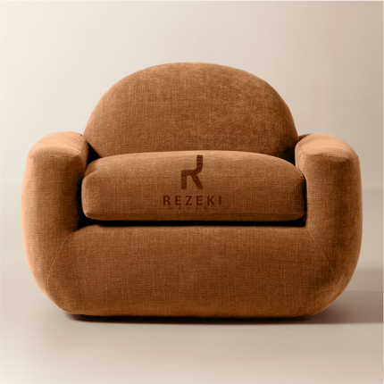 Aldine Spice Brown Kursi Lounge Minimalis