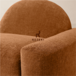 Aldine Spice Brown Chenille Accent | Luxury Lounge Chair