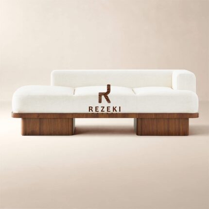 Serafin Snow Daybed Modern Daybed dengan Rangka Kayu Solid dan Fabric Premium