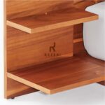 ACACIA BED NIGHSTANDS DENGAN 2 RAK KANTILEVER DETAIL SERAT KAYU