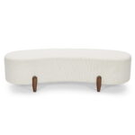 Bean Chaise Lounge – Modern Rounded Design dengan Kaki Kayu