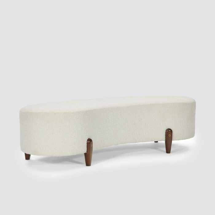 BEAN CHAISE LOUNGE MODERN Bean Chaise Lounge – Modern Rounded Design dengan Kaki Kayu