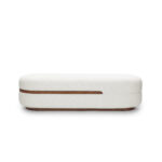 Eclair Chaise Lounge – Modern Rounded Design dengan Aksen Kayu
