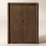 Kabinet Kayu Dark Walnut 2 Pintu – Elegan & Minimalis