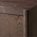 Kabinet Kayu Dark Walnut 2 Pintu – Elegan & Minimalis