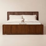 Tempat Tidur Kayu Solid Modern Minimalis